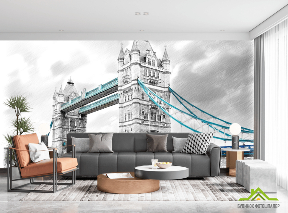 выбрать Фотошпалери Лондонський міст малюнок Каталог фотошпалер на стіну