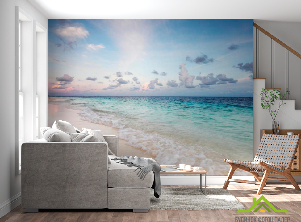 выбрать Фотошпалери Захід сонця на пляжі Каталог фотошпалер на стіну