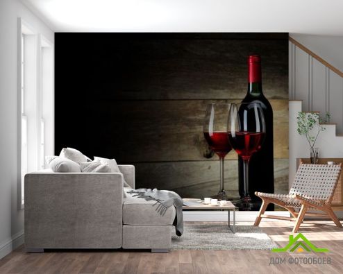 выбрать Фотообои красное вино в бокалах Фотообои Еда и напитки на стену