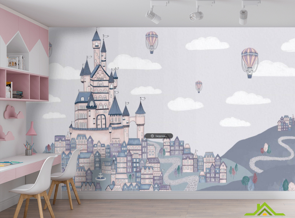 выбрать Фотошпалери Замок і повітряні кулі Каталог фотошпалер на стіну