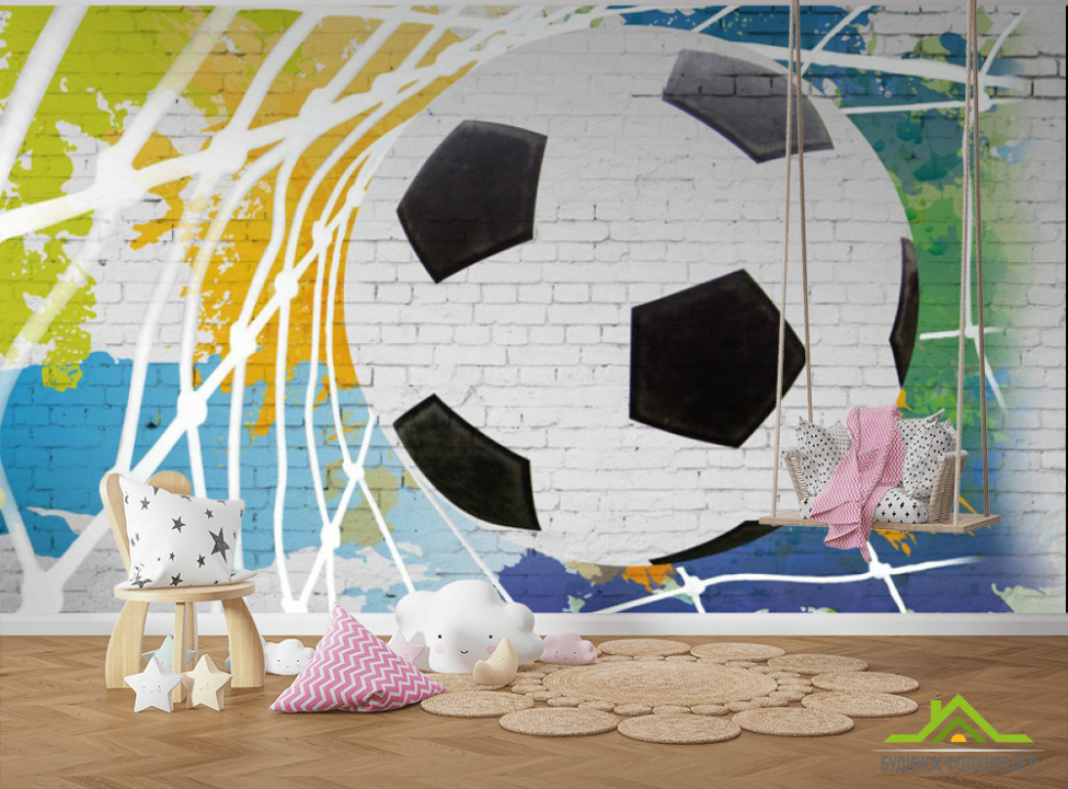 выбрать Фотообои Мяч в воротах цветных Каталог фотообоев на стену