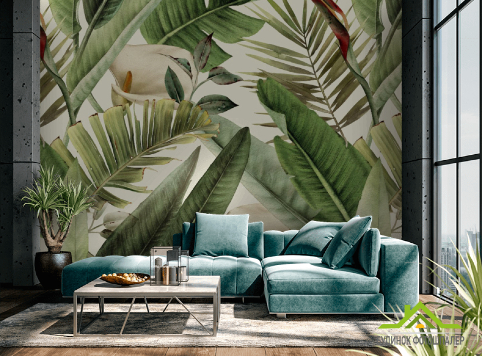 выбрать Фотошпалери Тропічні листя і Кали Каталог фотошпалер на стіну
