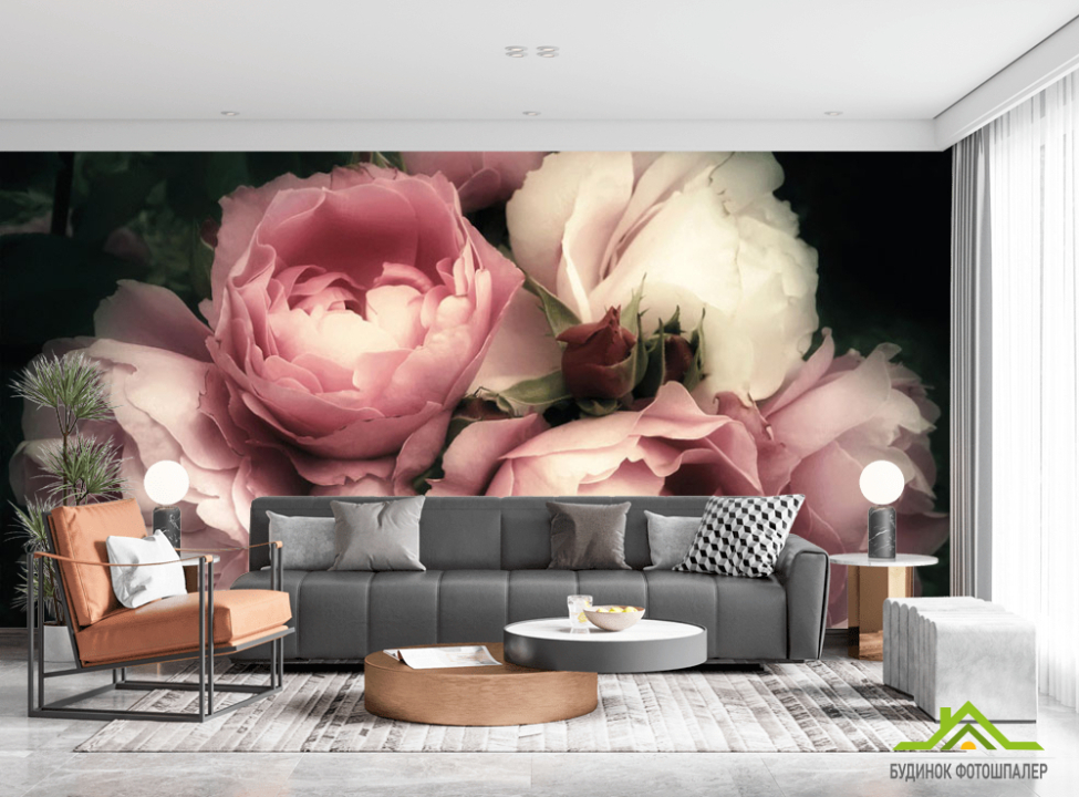 выбрать Фотообои Винтажные пионы Каталог фотообоев на стену