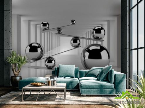 выбрать Фотообои 3D шары Фотообои, цвет: «горизонталная, горизонтальная» на стену