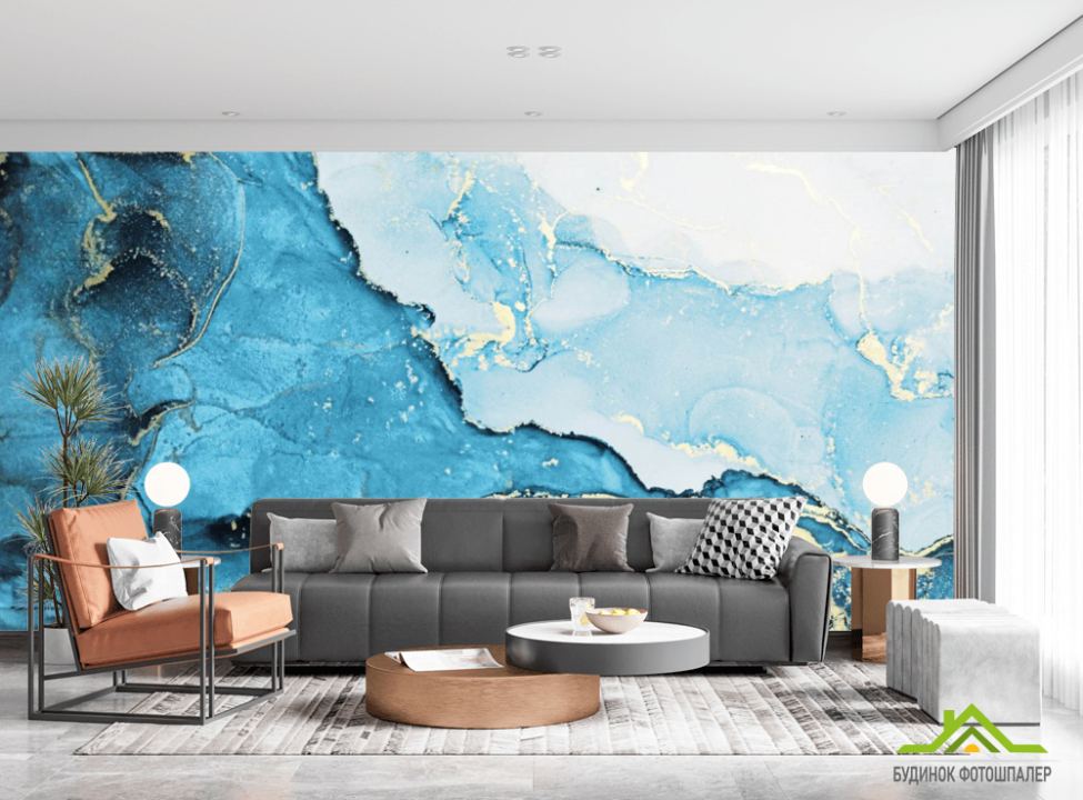 выбрать Фотошпалери Синій Fluid art Каталог фотошпалер на стіну
