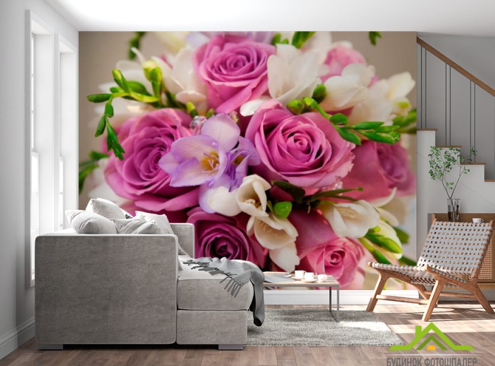 выбрать Фотошпалери Букет троянд Каталог фотошпалер на стіну