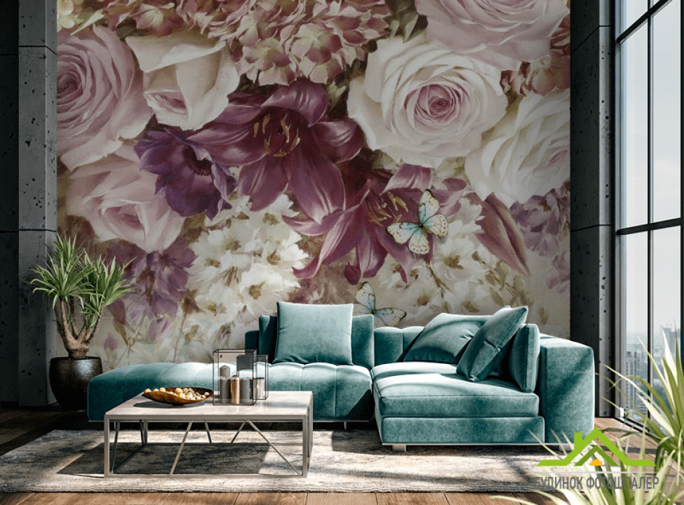 выбрать Фотошпалери асорті з квітів Каталог фотошпалер на стіну