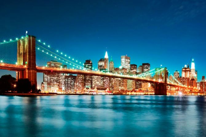 Фотошпалери Міст нічного New York