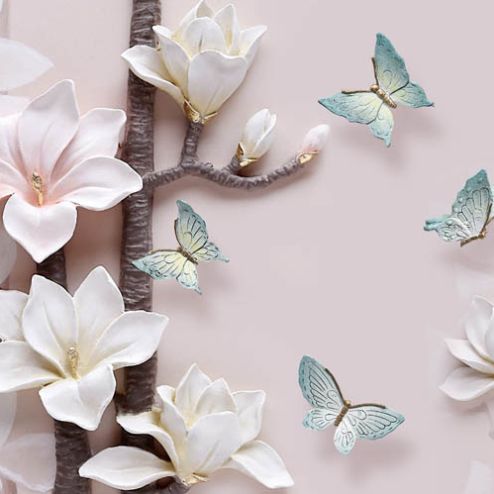 выбрать Фотообои керамические цветы  на стену
