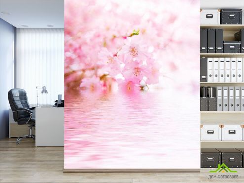выбрать Фотообои Цветущая вишня Розовые фотообои на стену