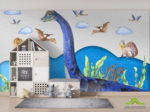 выбрать Фотообои Динозавры Фотообои, цвет: «горизонталная, горизонтальная» на стену