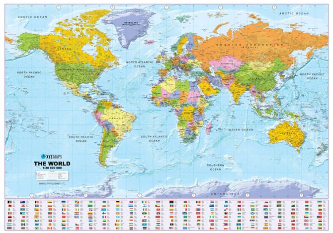 Фотообои Карта мира