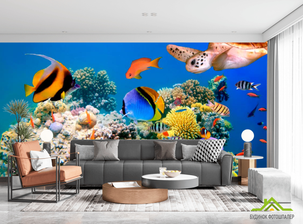 выбрать Фотошпалери Безліч риб Каталог фотошпалер на стіну