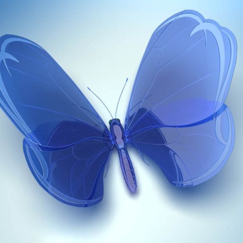 выбрать Фотообои синяя бабочка  на стену
