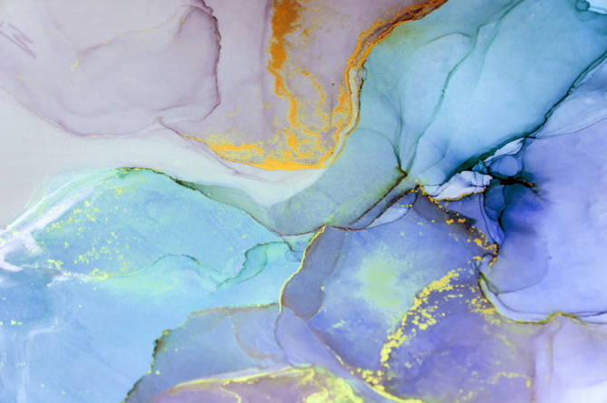 Фотообои Сине-фиолетовый флюид