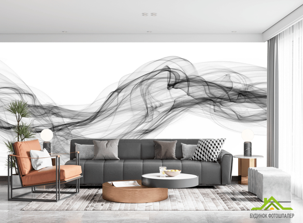 выбрать Фотошпалери ЧБ Абстрактний дим Каталог фотошпалер на стіну