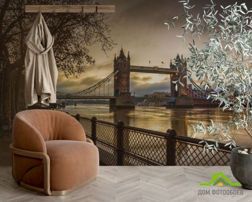 выбрать Фотообои вечерний Лондонский мост Фотообои, цвет: «горизонталная, горизонтальная» на стену