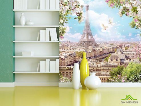 выбрать Фотообои голуби и Париж Фотообои Город на стену