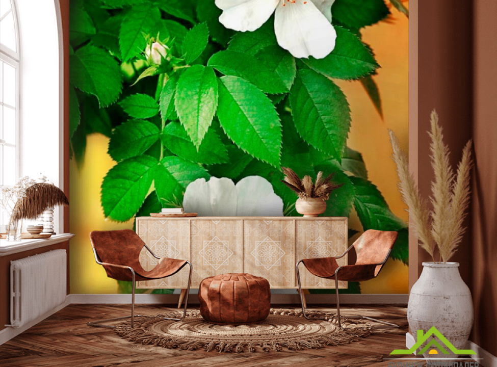 выбрать Фотошпалери Цвіте шипшина Каталог фотошпалер на стіну