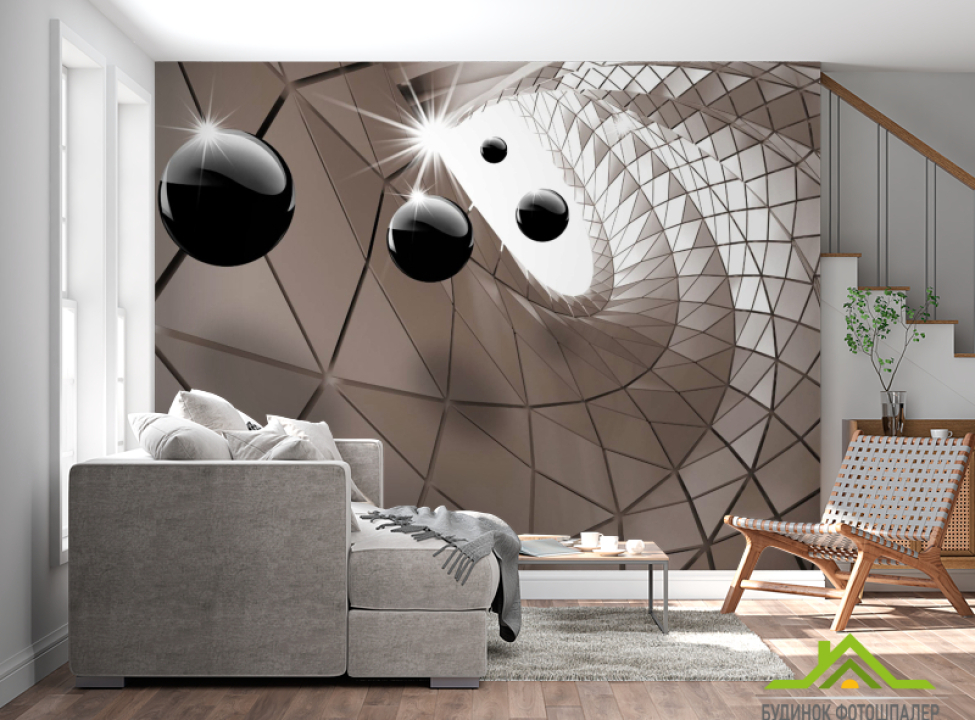 выбрать Фотошпалери Коричневий 3Д тунель Каталог фотошпалер на стіну