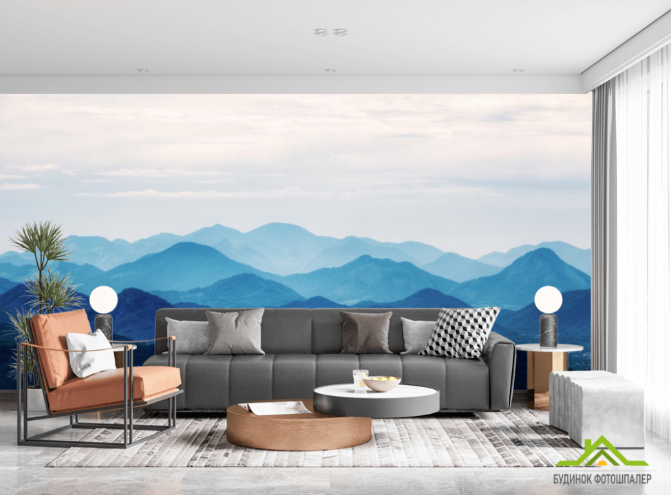 выбрать Фотошпалери сині гори Фотошпалери в скандинавському стилі на стіну