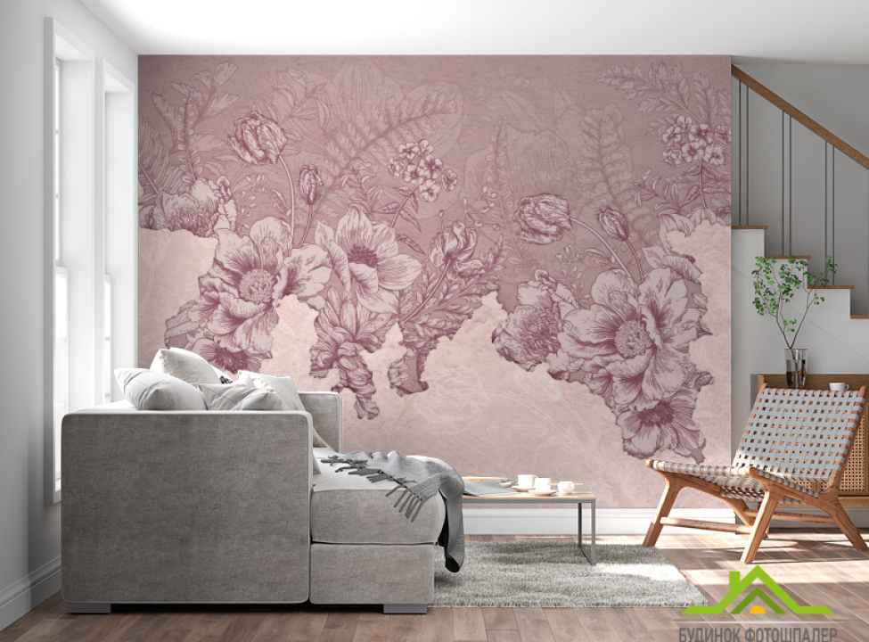 выбрать Фотообои Винтажные цветы Каталог фотообоев на стену