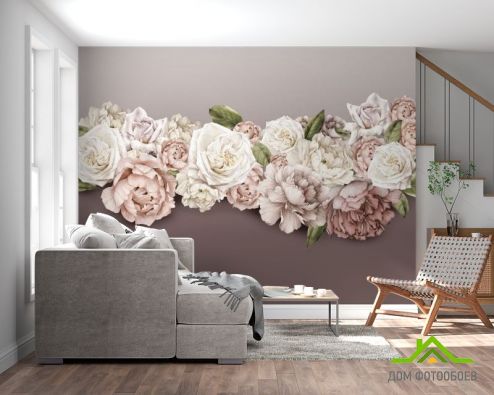 выбрать Фотообои Пионы и розы Фотообои Фотообои Цветы:  на стену