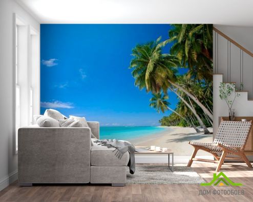 выбрать Фотообои Солнце, пальмы, пляж Фотообои Фотообои Море: фото, голубой  на стену