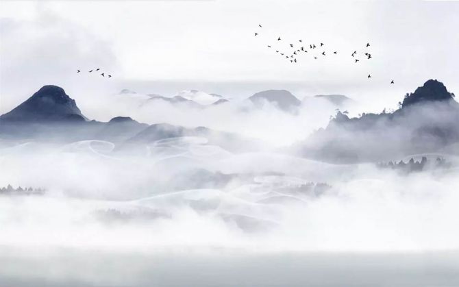 Фотообои Туманные горы