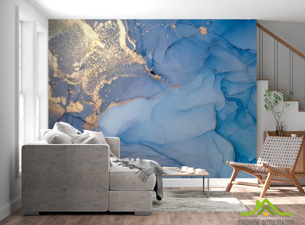 выбрать Фотообои Голубой Fluid art Фотообои Fluid art на стену