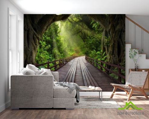 выбрать Фотообои зеленый тоннель Каталог фотообоев на стену