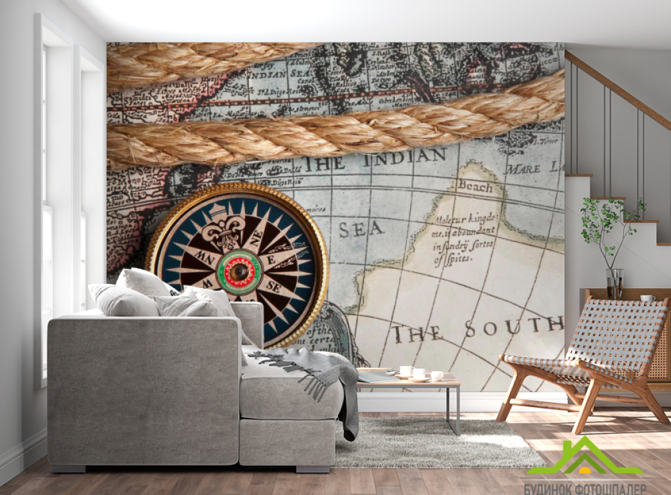 выбрать Фотошпалери Карта і компас Каталог фотошпалер на стіну