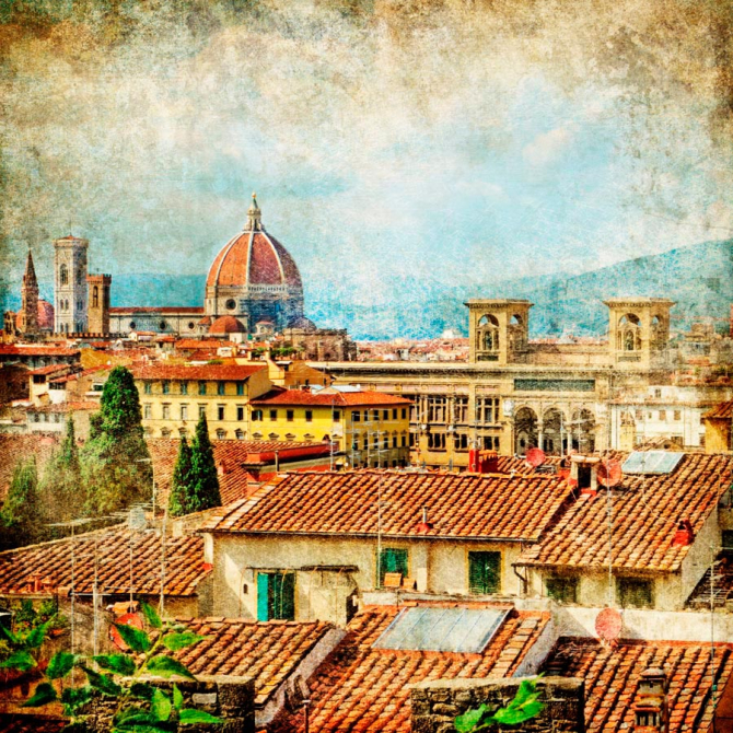 Фотошпалери Вид на старовинний місто