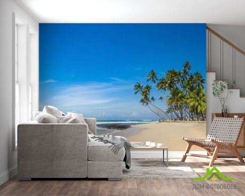 выбрать Фотообои пальмы на белом песке Фотообои Фотообои Природа: горизонталная, горизонтальная ориентация на стену