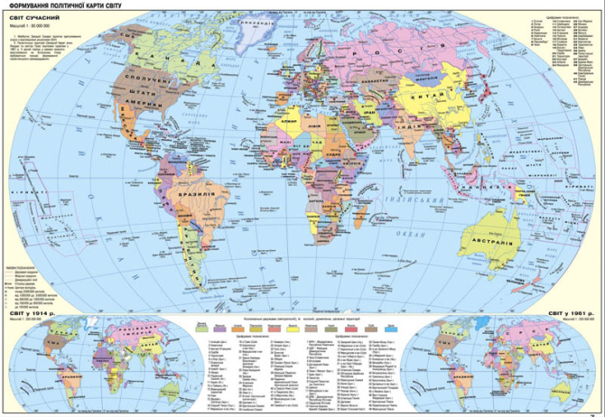 Фотообои Политическая карта на украинском