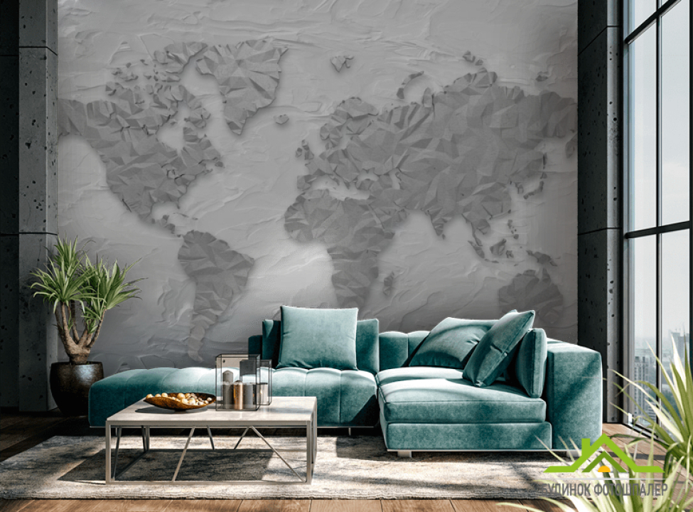 выбрать Фотошпалери Сіра карта 3Д Каталог фотошпалер на стіну