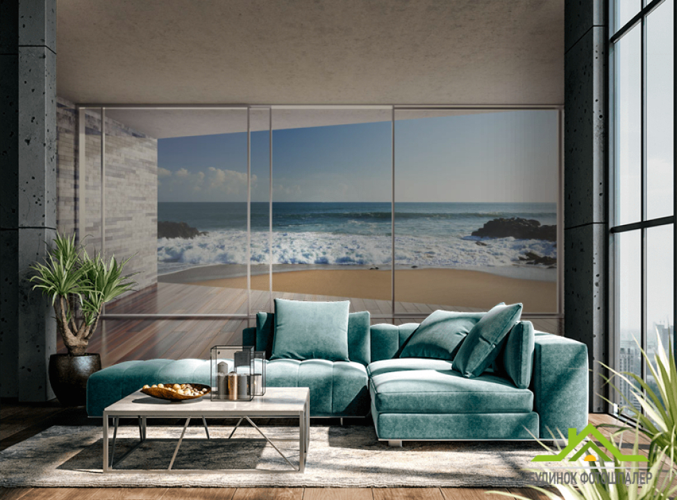 выбрать Фотошпалери Вид на море з вікна Каталог фотошпалер на стіну