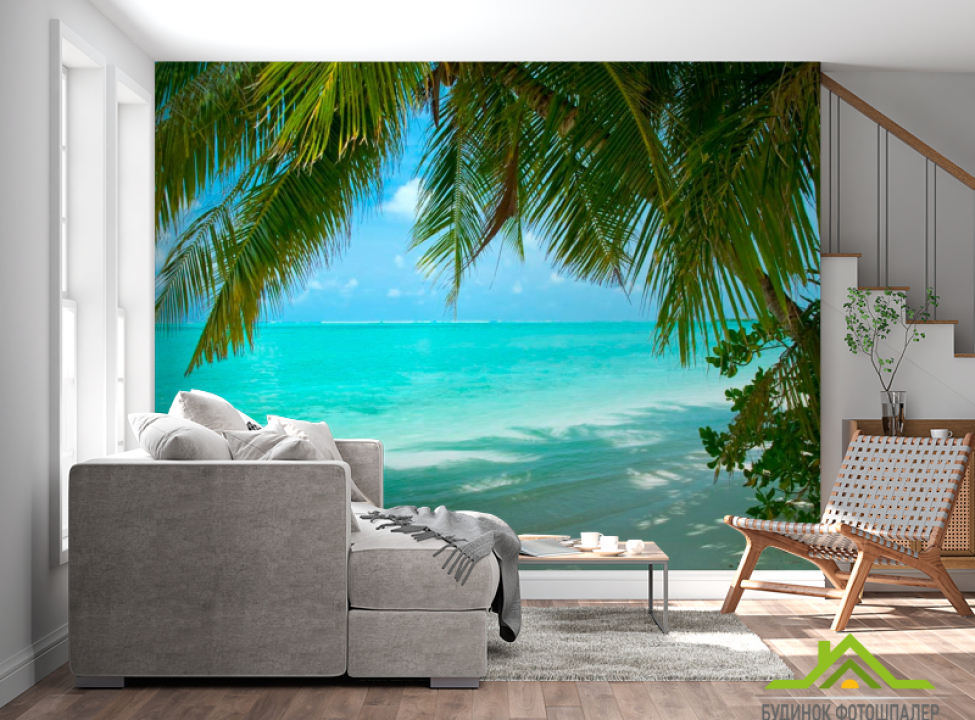 выбрать Фотошпалери Тінь від пальмового листя Каталог фотошпалер на стіну