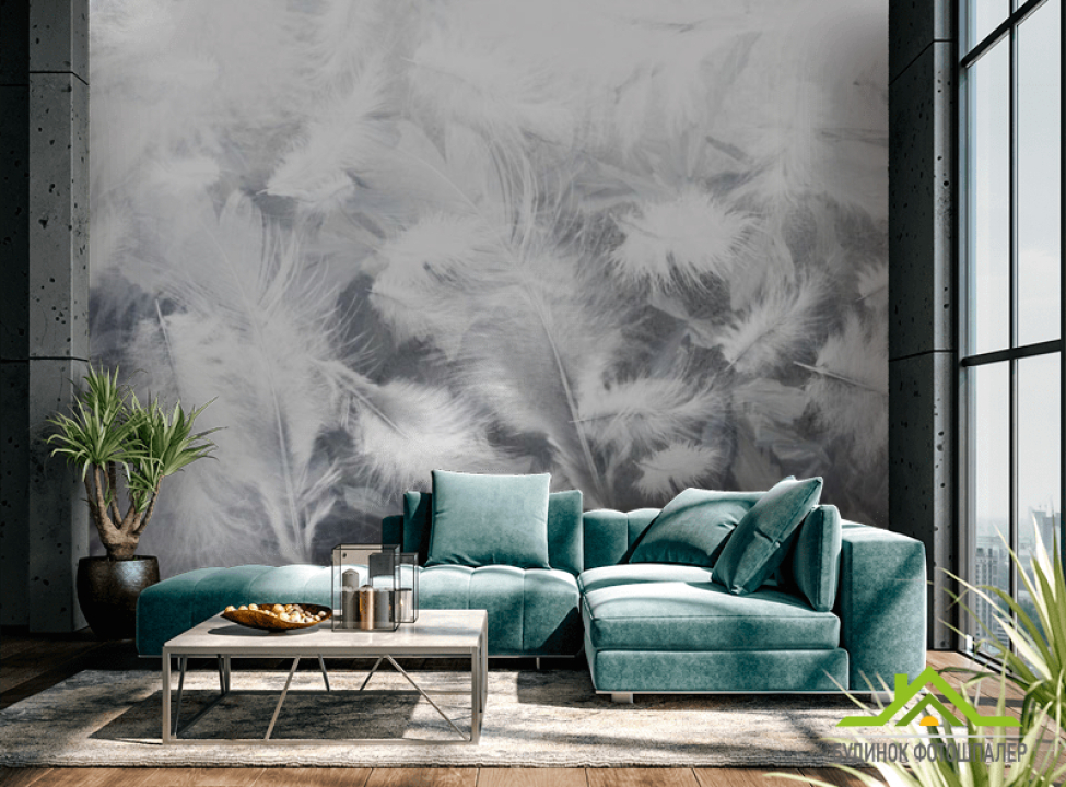 выбрать Фотообои Воздушные белые перья Каталог фотообоев на стену