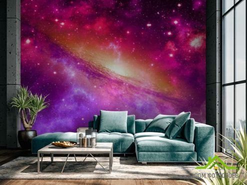 выбрать Фотообои Фиолетовое космическое небо  на стену