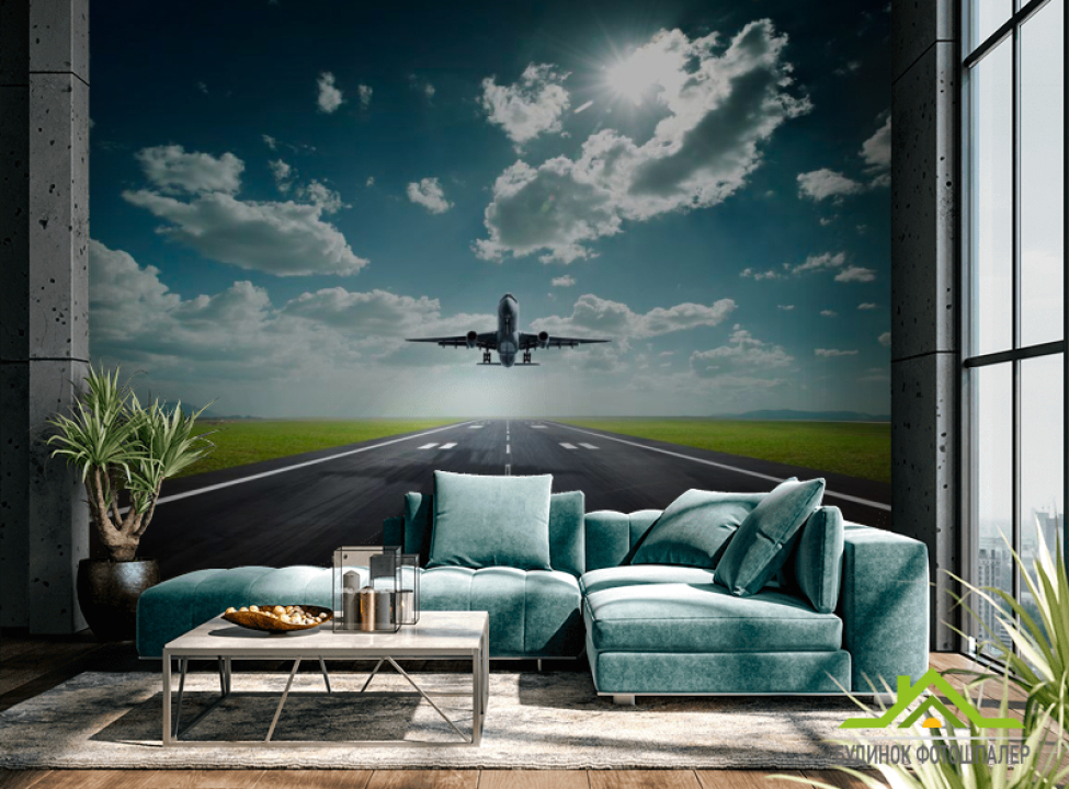 выбрать Фотошпалери Зліт літака Каталог фотошпалер на стіну