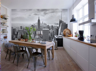 Идеальное сочетание цветов для фотообоев на кухне