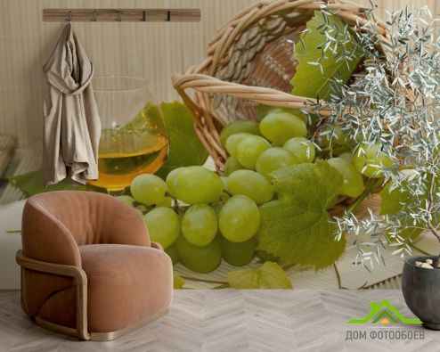выбрать Фотообои зеленый виноград Фотообои Еда и напитки на стену