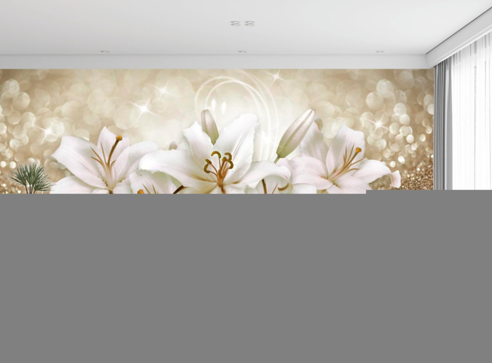 выбрать Фотообои Золотые лилии 3d Каталог фотообоев на стену