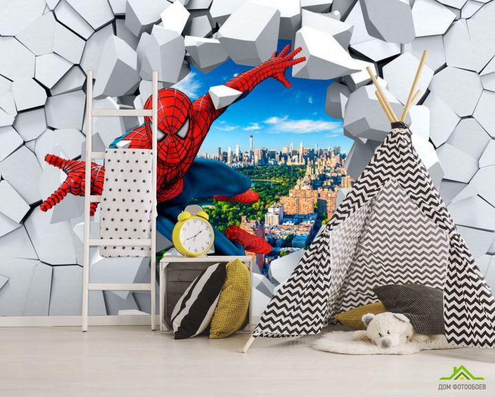Фотообои Человек паук 3Д