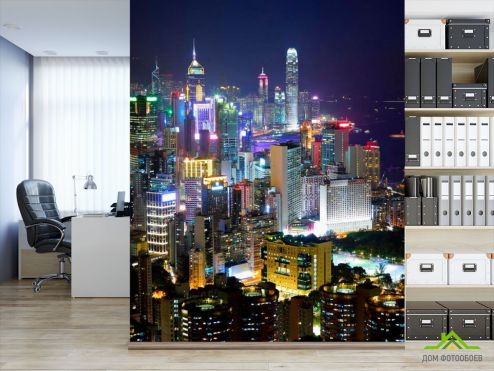 выбрать Фотообои Нью Йорк - ночной город Фотообои Фотообои Города: вертикальная ориентация на стену