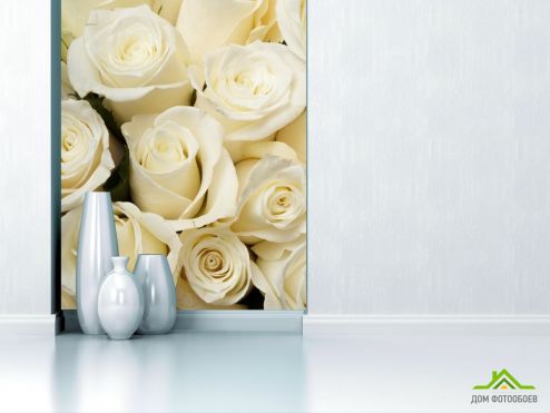 выбрать Фотообои белые розы Фотообои Фотообои Цветы: вертикальная на стену