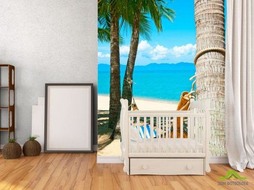 выбрать Фотообои Гамак и пальмы Фотообои Пляж на стену