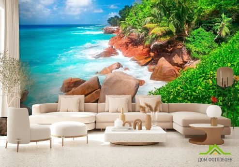 выбрать Фотообои Тропический остров Зеленые фотообои на стену