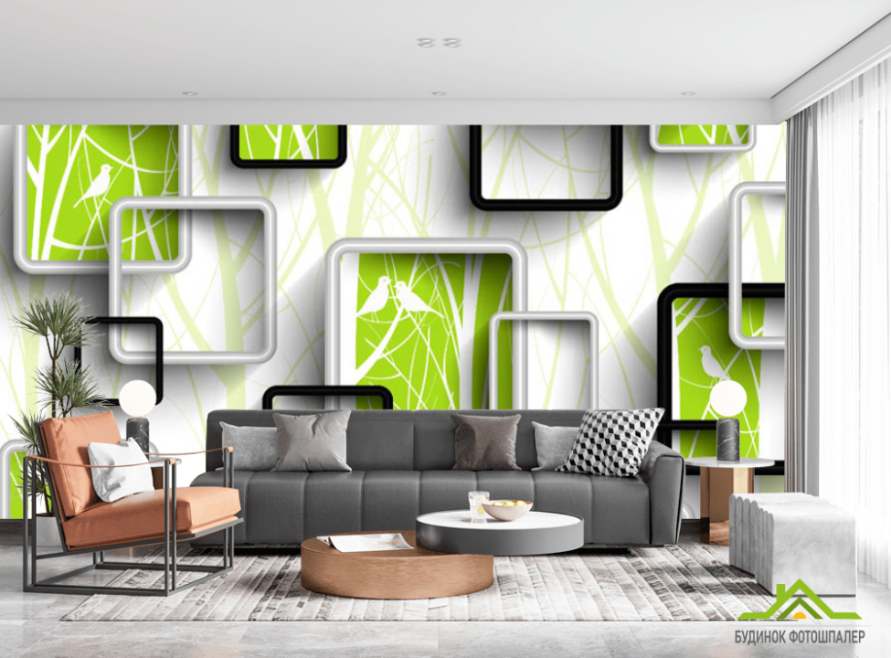 выбрать Фотошпалери 3Д квадрати Каталог фотошпалер на стіну